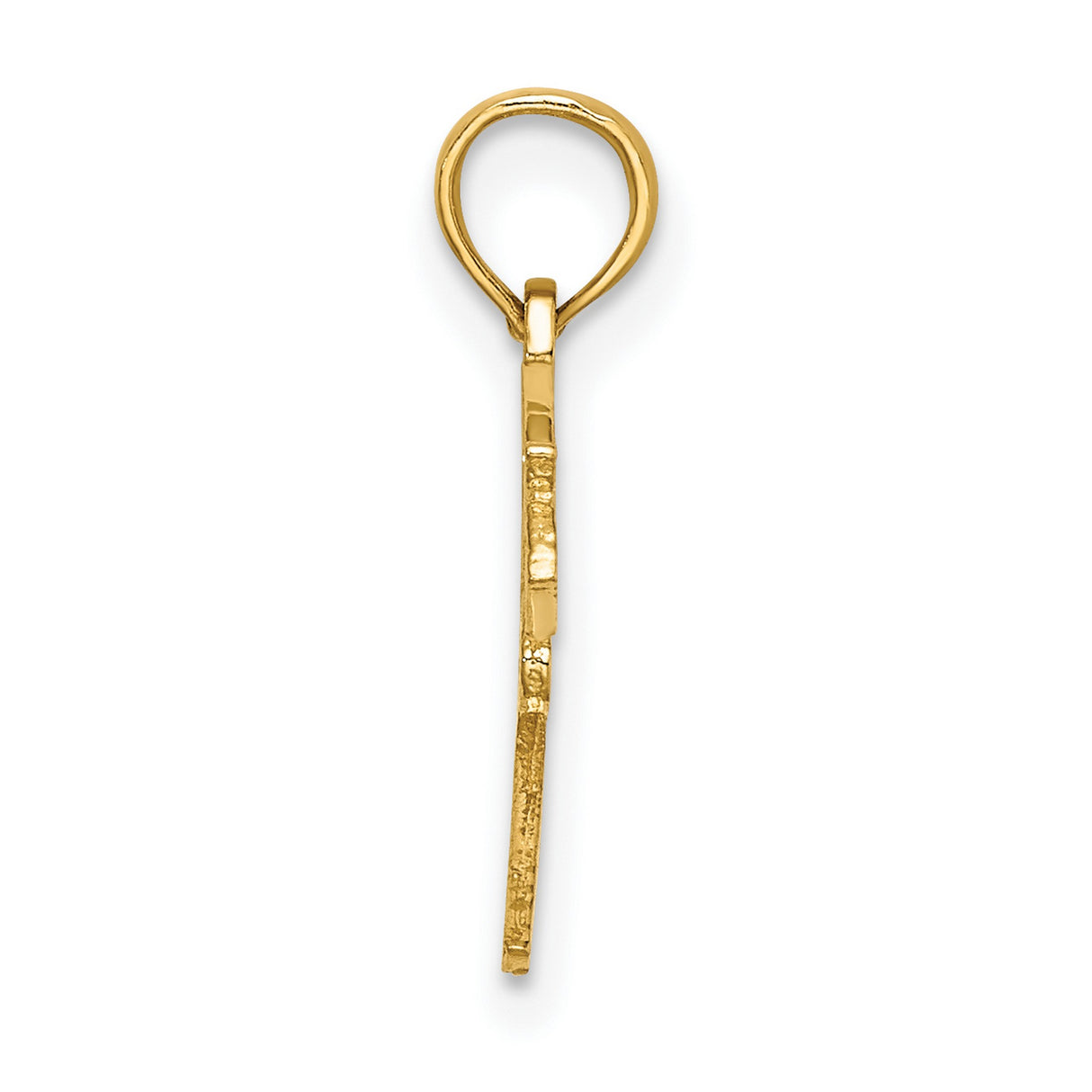 14k Yellow Gold Firefighter Pendant with Helmet, Crossed Axes and Fire Hook