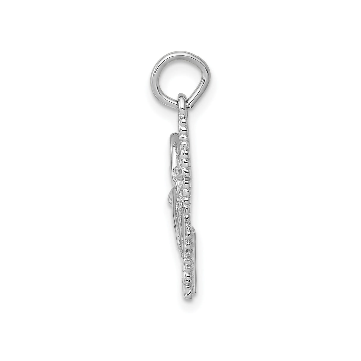 14k White Gold Scissors and Comb Pendant, Salon Tool Jewelry for Hairstylists or Barbers