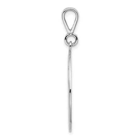 14k White Gold Masonic Pendant with Square and Compass Symbol and Central G Emblem
