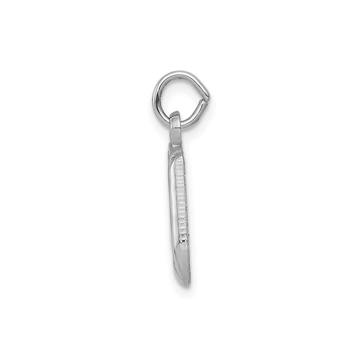 14k White Gold Music Note Pendant, Polished Eighth Note Charm for Musicians and Music Lovers