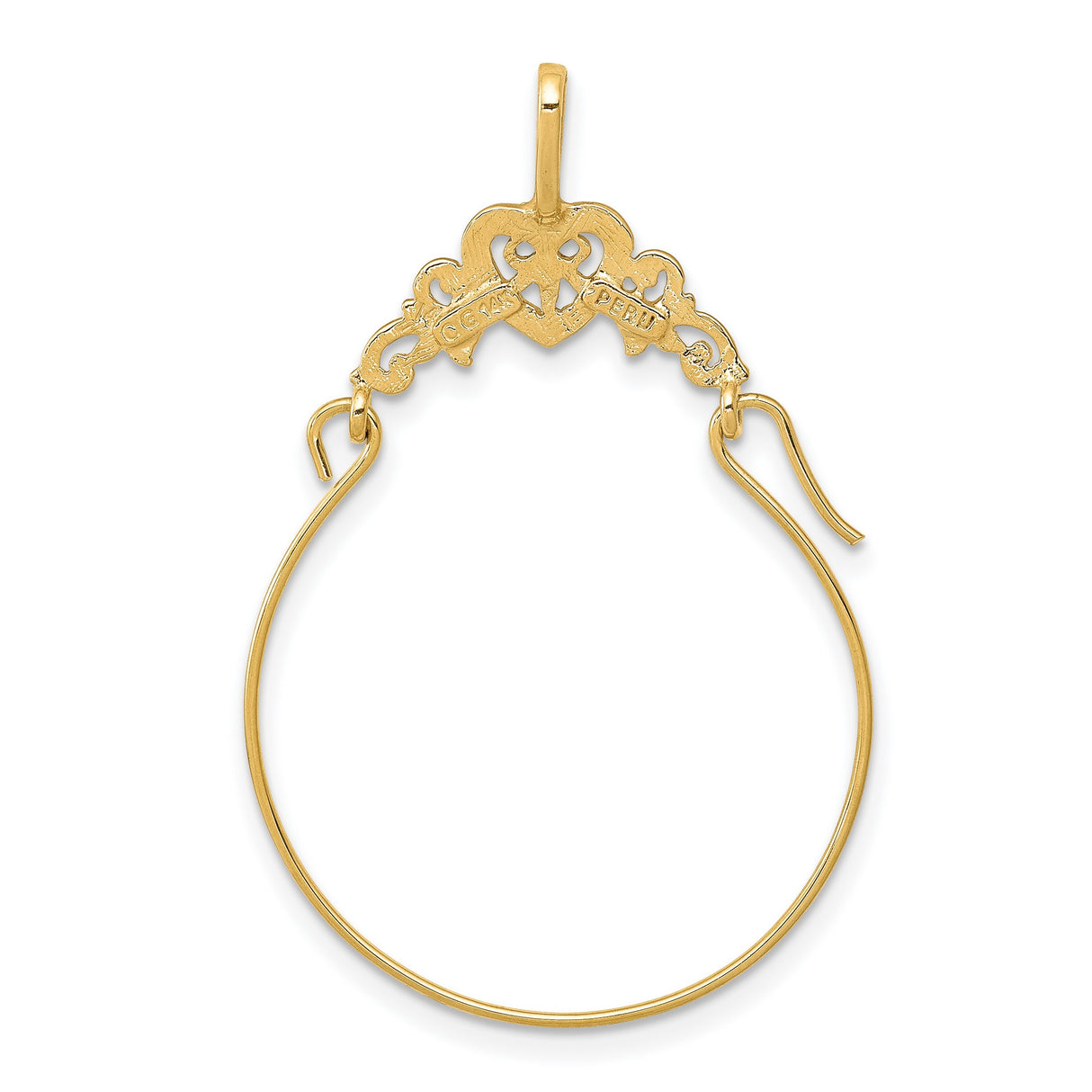 14k Yellow Gold Claddagh Hoop Earrings with Heart Hands Crown Design, Celtic Style for Women
