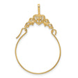 14k Yellow Gold Claddagh Hoop Earrings with Heart Hands Crown Design, Celtic Style for Women