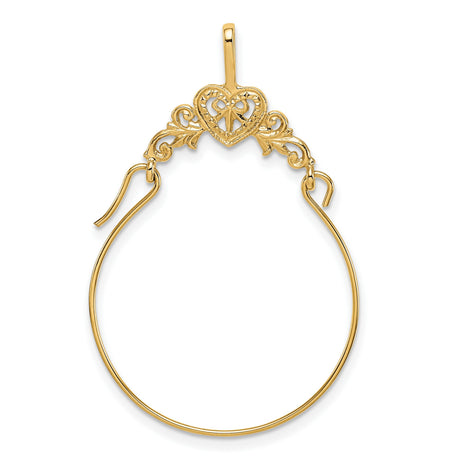 14k Yellow Gold Claddagh Hoop Earrings with Heart Hands Crown Design, Celtic Style for Women