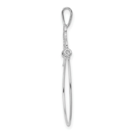 14k White Gold Claddagh Hoop Earrings with Heart Crown Hands Symbol, Celtic Irish Design