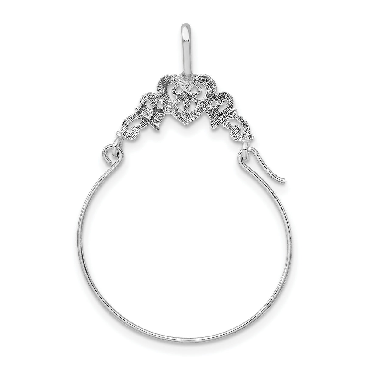 14k White Gold Claddagh Hoop Earrings with Heart Crown Hands Symbol, Celtic Irish Design