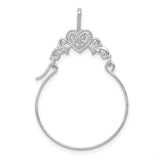 14k White Gold Claddagh Hoop Earrings with Heart Crown Hands Symbol, Celtic Irish Design