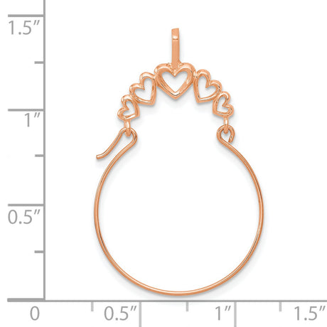 14k Rose Gold Hoop Earrings with Open Heart Design, Romantic Lightweight Jewelry for Women