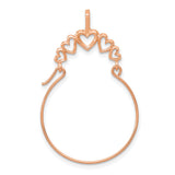 14k Rose Gold Hoop Earrings with Open Heart Design, Romantic Lightweight Jewelry for Women