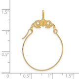 14k Yellow Gold Butterfly Floral Hoop Earrings for Women, Nature-Inspired Design