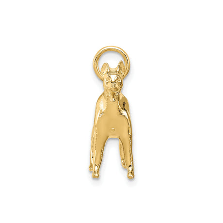 14k Yellow Gold German Shepherd Dog Pendant Charm, Symbol of Loyalty and Companionship