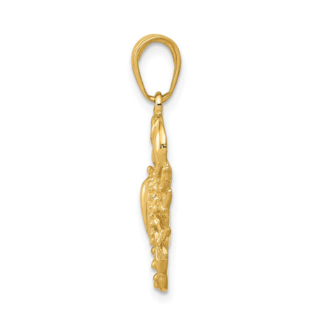 14k Yellow Gold Scorpion Pendant, Detailed Scorpio Zodiac Sign, Symbol of Protection and Strength