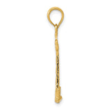 14k Yellow Gold Lighthouse Pendant, Nautical Coastal Charm, Symbol of Guidance and Hope