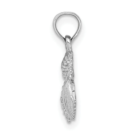 14k White Gold Beach Pendant with Sand Dollar, Starfish, Scallop and Conch Shells