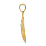 14k Yellow Gold Sand Dollar Pendant with Star Design, Nautical Beach Charm for Women