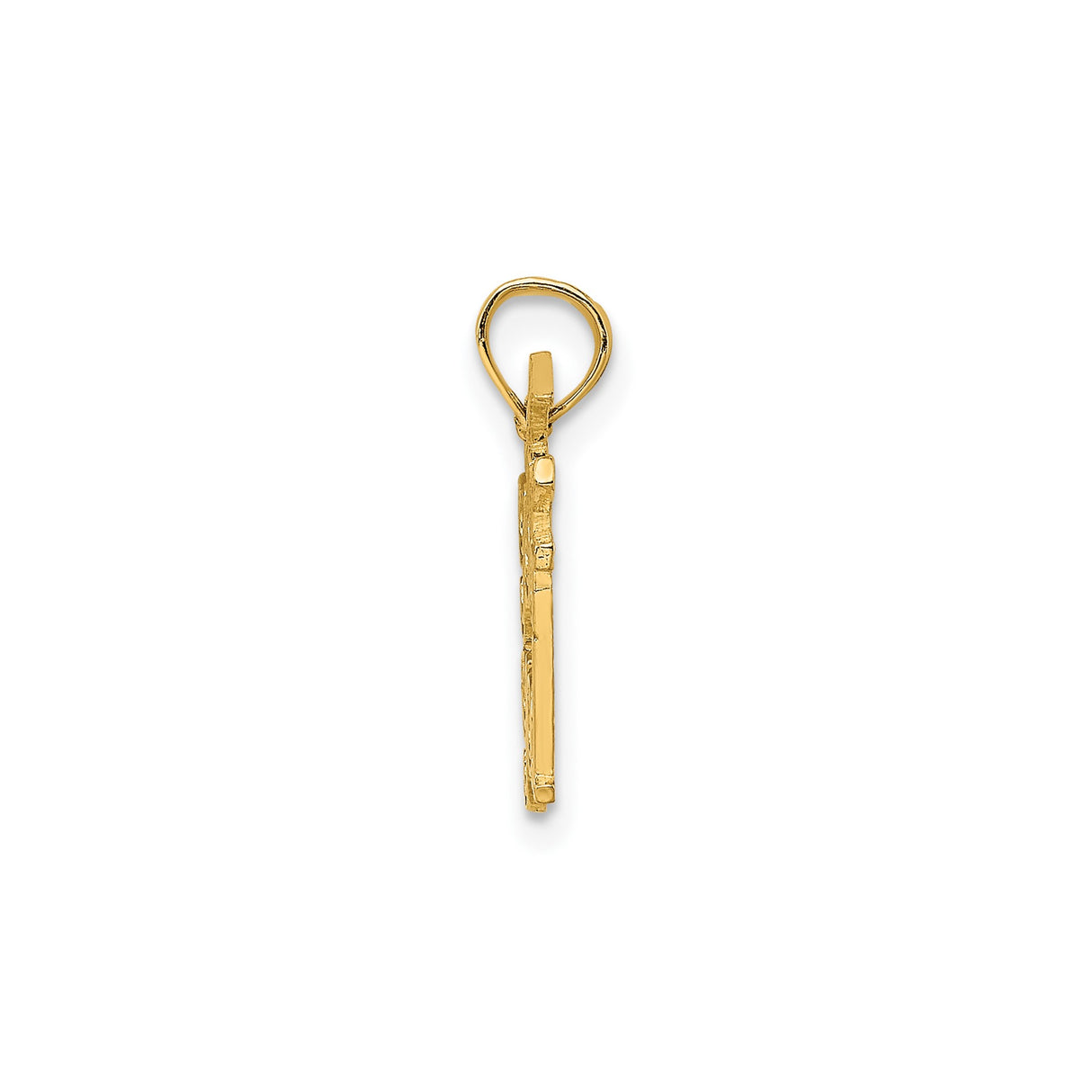 14k Yellow Gold Golf Gal Pendant with Golf Club Design, Sports Charm for Women Golfers