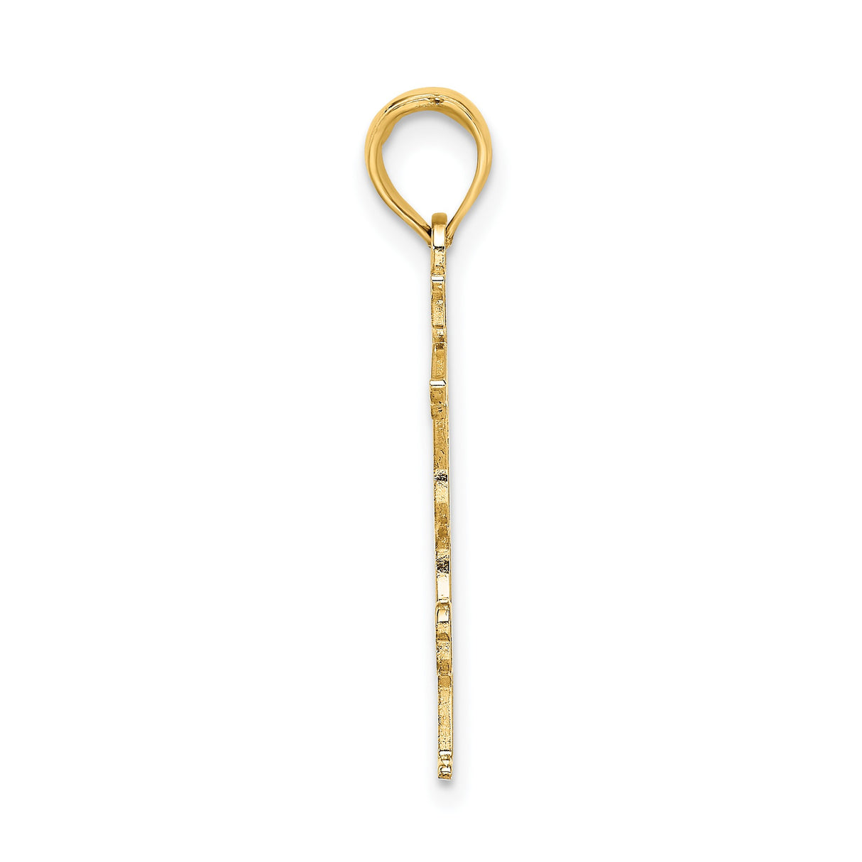 14k Yellow Gold Handstand Gymnast Pendant with Female Athlete Silhouette Design