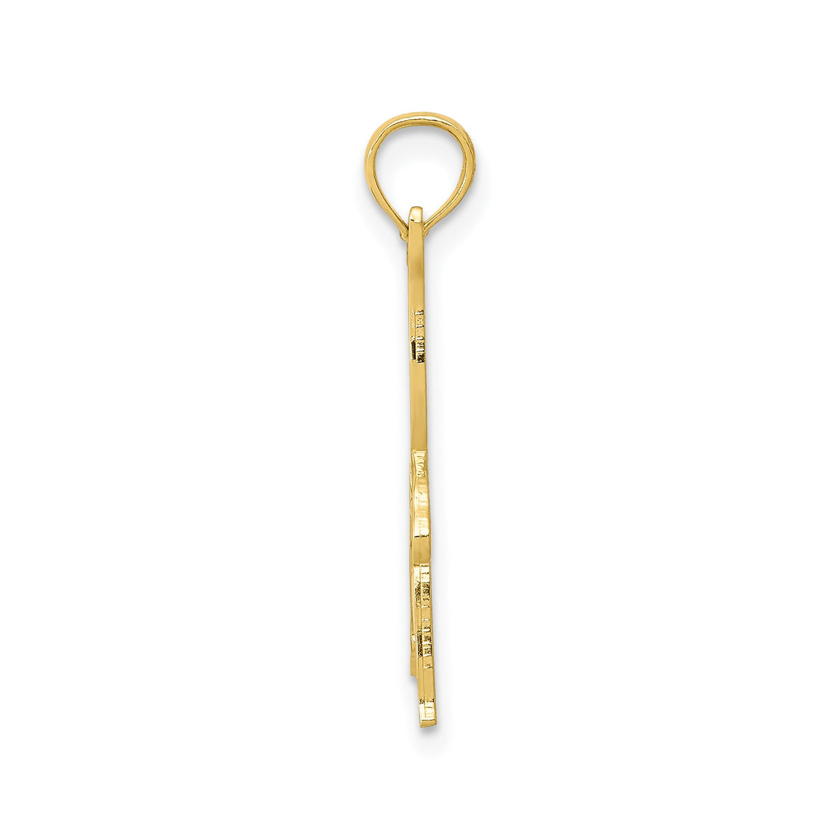 14k Yellow Gold Gymnast Pendant with Handstand Pose, Artistic Sports Charm for Women