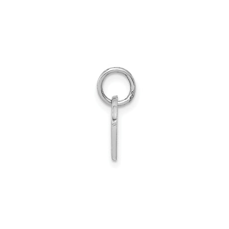 14k White Gold Checkered Racing Flags Pendant, Motorsport Charm for Men or Unisex