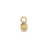 14k Yellow Gold Barbell Pendant, Solid Fitness Jewelry with Weightlifting Bar Design for Men and Women