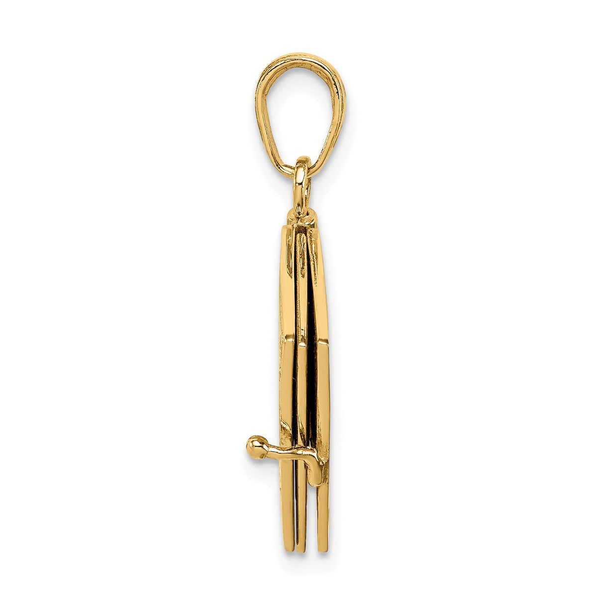 14k Yellow Gold Bible Book Pendant with Ten Commandments Tablets, Christian Faith Charm
