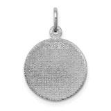 14k White Gold Chalice Cross Pendant with Stars, First Communion Religious Medal for Women