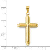 Latin Cross Charm Pendant in Real 14k Yellow Gold