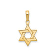 14k Yellow Gold Star of David Pendant with Interlocking Design, Unisex Jewish Jewelry