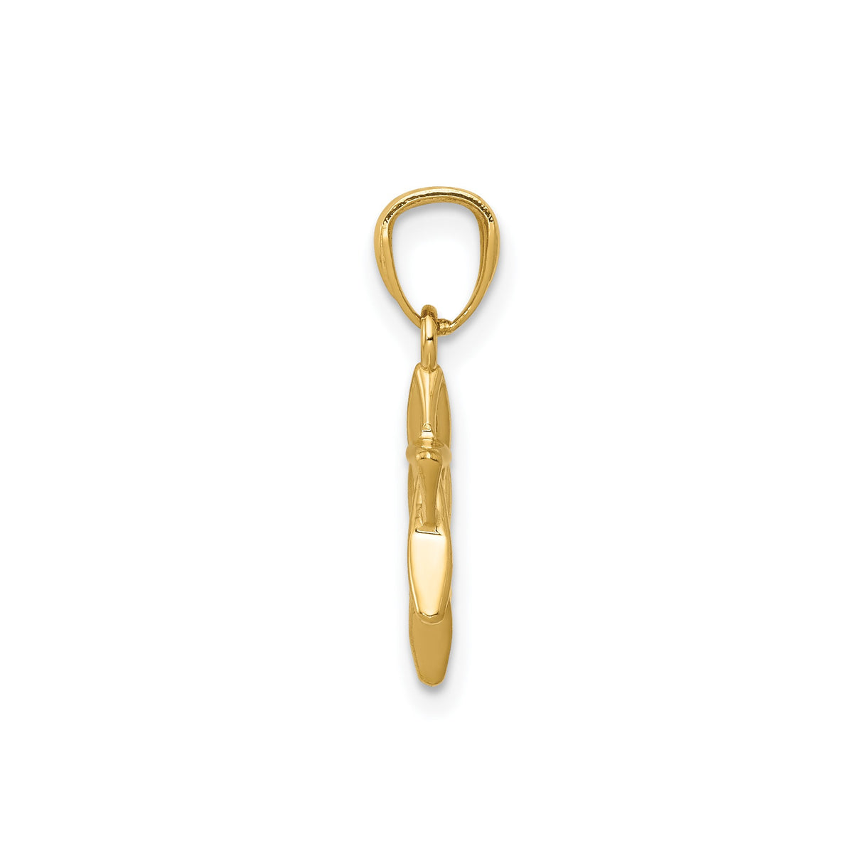 14k Yellow Gold Star of David Pendant with Openwork Design, Jewish Faith Symbol