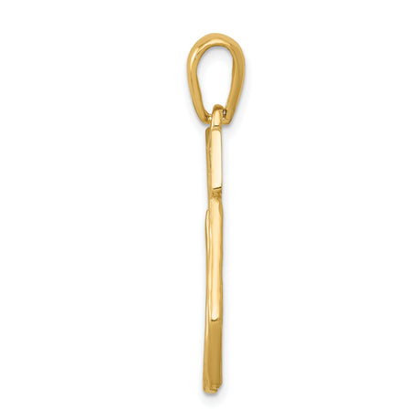 14k Yellow Gold Chai Pendant, Hebrew Symbol of Life and Faith, Judaica Religious Jewelry