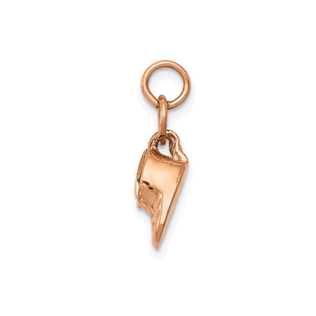 14k Rose Gold Baby Shoe Pendant, Symbol of Motherhood and New Beginnings