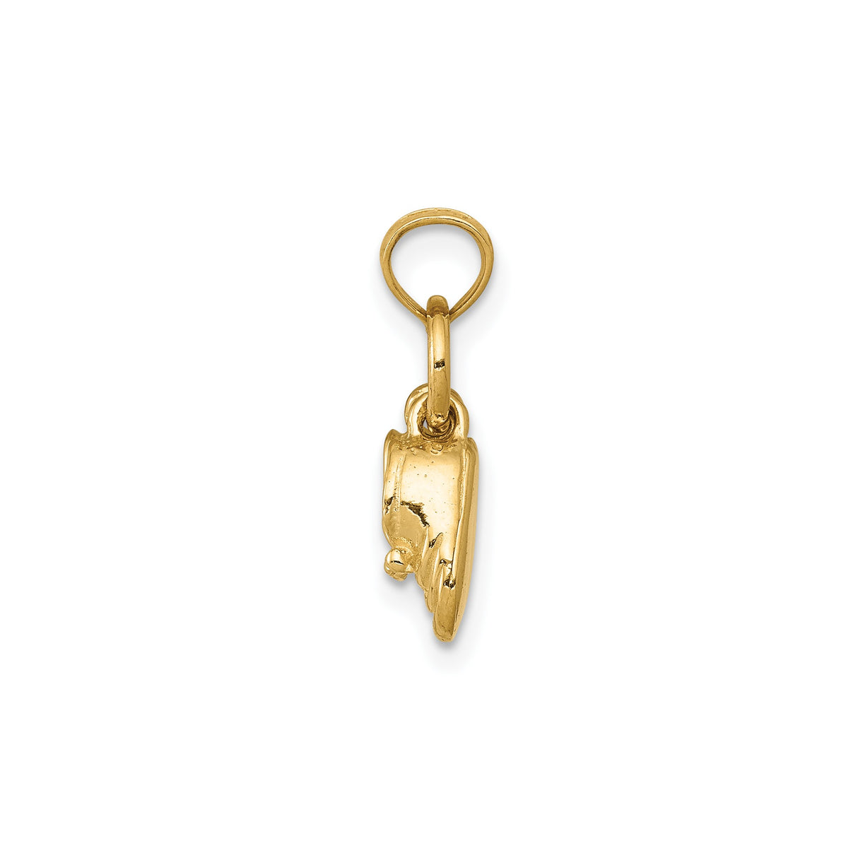 14k Yellow Gold Pendant Charm with Double Baby Shoe Design, Motherhood Keepsake Jewelry for Women