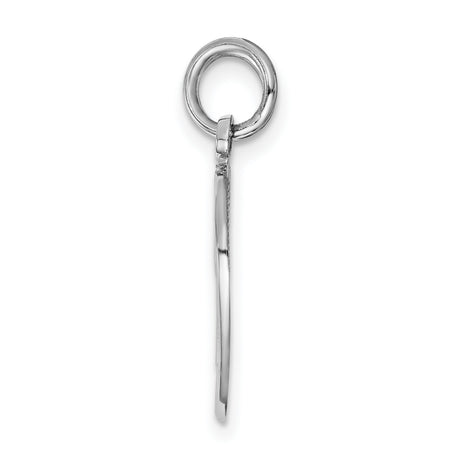 14k White Gold Split Heart Pendant with Mom Daughter Engravings, Symbolic Family Charm