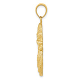 14k Yellow Gold Virgin Mary with Baby Jesus Pendant, Catholic Medallion for Women