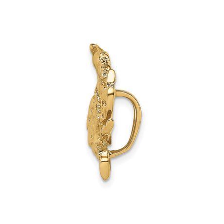14k Yellow Gold Crab Pendant, Cancer Zodiac Ocean Charm, Nautical Astrology Jewelry