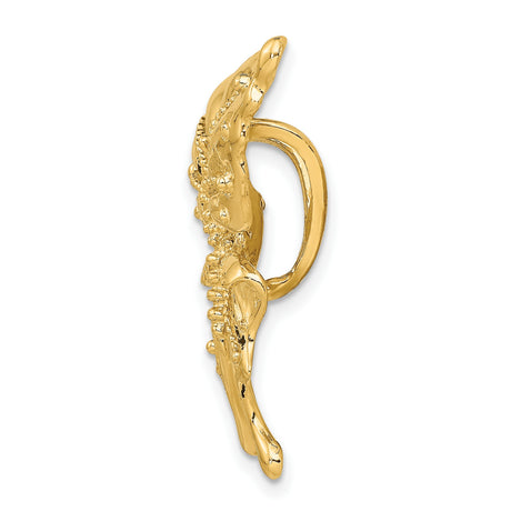 14k Yellow Gold Butterfly Pendant with Textured Wings, Nature-Inspired Charm for Women
