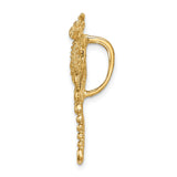 14k Yellow Gold Dragonfly Brooch with Openwork Wings and Textured Detailing