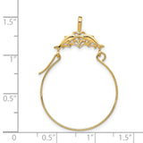 14k Yellow Gold Dolphin Hoop Earrings with Two Dolphins Forming Arch, Nautical Sea Life Theme
