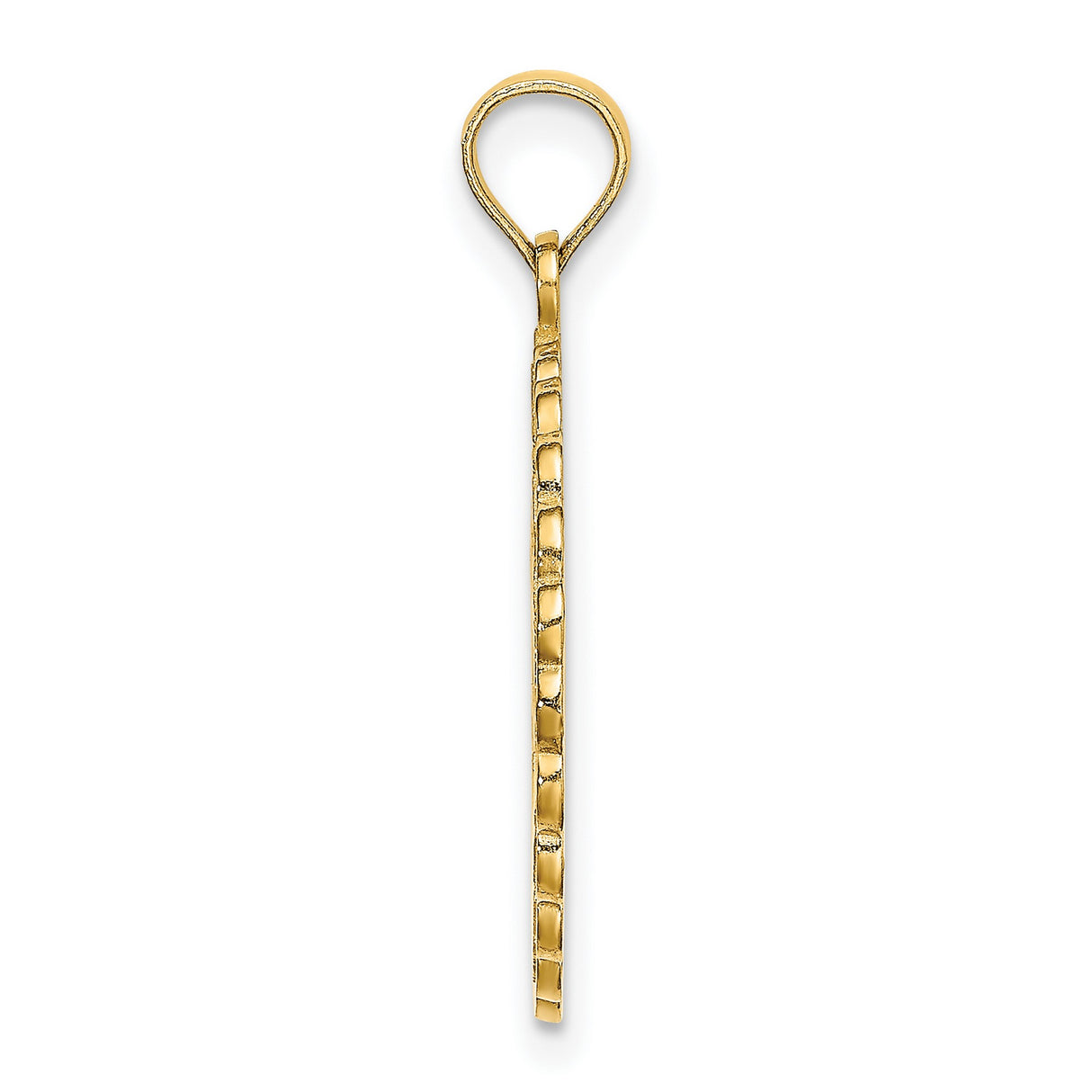 14k Yellow Gold Pendant with Gatlinburg Tennessee Trolley Car Design, Travel Souvenir Jewelry