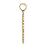 14k Yellow Gold Pendant with Gatlinburg Tennessee Trolley Car Design, Travel Souvenir Jewelry