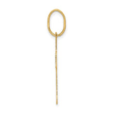 14k Yellow Gold Latin Cross Pendant, Sleek Modern Religious Jewelry for Men and Women