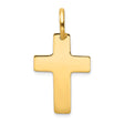 14k Yellow Gold Latin Cross Pendant, Sleek Modern Religious Jewelry for Men and Women