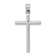 Hollow 3D Latin Cross Charm Pendant in Real 14k White Gold