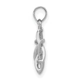 14k White Gold Star of David Pendant with Openwork Design, Minimalist Jewish Faith Charm