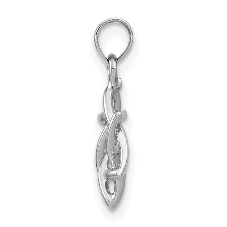 14k White Gold Star of David Pendant with Openwork Design, Minimalist Jewish Faith Charm