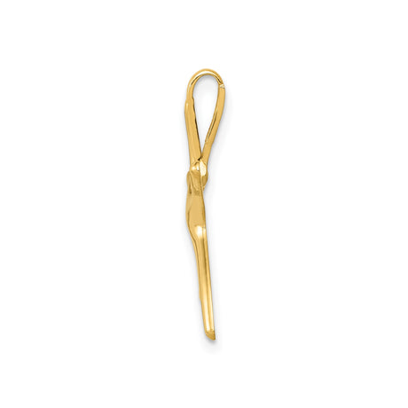 14k Yellow Gold Starfish Pendant Charm, Polished Nautical Theme Jewelry for Women