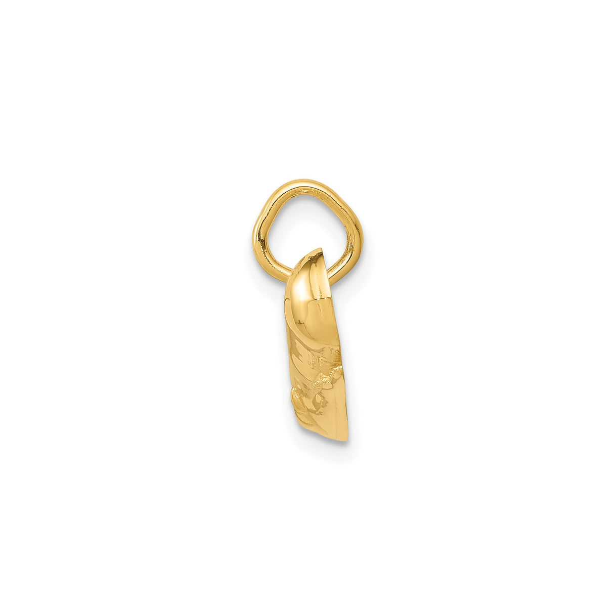 14k Yellow Gold Whale Pendant, Detailed Sperm Whale Charm, Nautical Marine Animal Jewelry