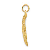 14k Yellow Gold Alligator Pendant, Detailed Crocodile Charm, Wildlife Theme for Men or Women