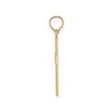 14k Yellow Gold Latin Cross Pendant with Textured Design, Christian RN Jewelry for Men and Women