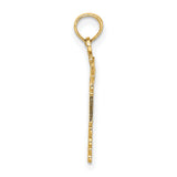 14k Yellow Gold RN Pendant with Caduceus Symbol, Medical Charm for Nurses