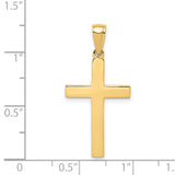 Latin Cross Charm Pendant in Real 14k Yellow Gold